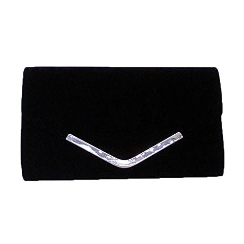 Femmes Pochette Clutch de Ceremonie Mariage, Femme Velvet enveloppe Embrayage Elegant Soirée Sac Sac Mesure Chaîne Bandoulière Bandoulière Bridal Partie Bridal Purs Porte-cocktail Sacs à main Sac à Ma Cover