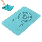 SOPOTUTU Tpe Sprungmatte Rutschfest Stoßdämpfend Fitnessmatte für Seilspringen Haushalt Workout Jump Rope Sportmatte Elastisch