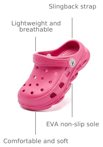 Image of HOBIBEAR Boys and Girls Classic Graphic Garden Clogs Slip on Water Shoes(Toddler /Little Kids /Big Kids)