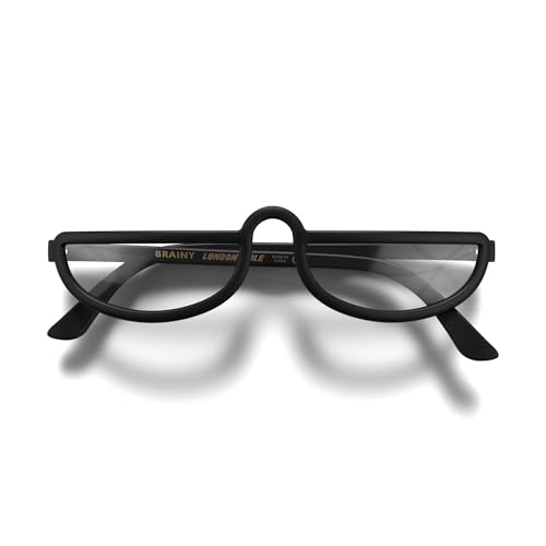 LONDON MOLE® Brainy reading glasses | Cool half moon shaped readers | Men’s Women’s Unisex | Spring hinges