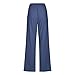 Linen Pants Women 2026 Spring Summer Fashion Straight Leg Pant Dressy Casual High Waisted Loose Trousers with Pockets Womens Pants Dressy Casual Blue L