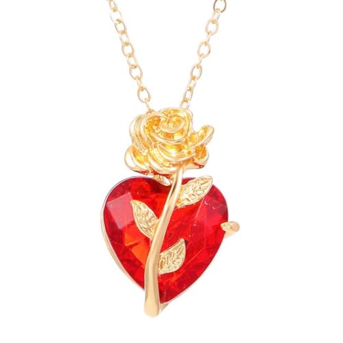 Pendentif botanique romantique 1318, le cadeau cœur idéal pour femme