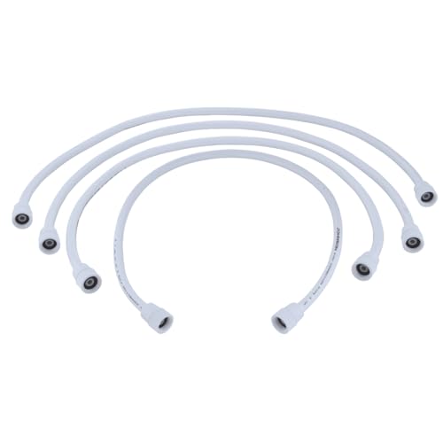 Image of Johnson 4-Pack 18 inch PTMT Pipe Plain with Glassy Nut, Polytrimethylene Terephthalate, Star White, High-Temperature Resistant, Scale-Preventing, Smooth Water Flow, Durable Plumbing Connection Solution