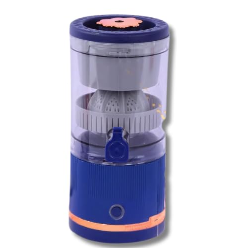 Image of DRUMSTONE (๐๐-๐๐๐๐ ๐๐๐๐๐๐๐๐) GKB210 Blue 7.4V Red Citrus Juicer - Powerful and Portable Juicer for Fresh Citrus Extraction, Stylish and Efficient Design