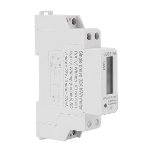 Compteur électronique KWh rail Din monophasé 220V sous-compteur électrique 5-32A LCD