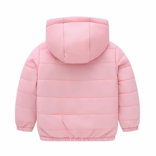Unisex Toddler Winter Coat Hooded 2024 Fashion Solid Outwear Long Sleeve Zip Up Cropped Parkas with Pocket 1-10 Years3