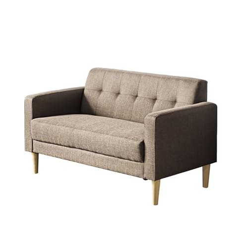 Pure Luxe �\�t�@�[ ���[�\�t�@ ��119cm 2�l�|�� �t�@�u���b�N ������� �k�� 1�l�|�� �R���p�N�g ���[�^�C�v �R���p�N�g�\�t�@ 1�l��炵 �V���v�� ���_�� (�u���E��)