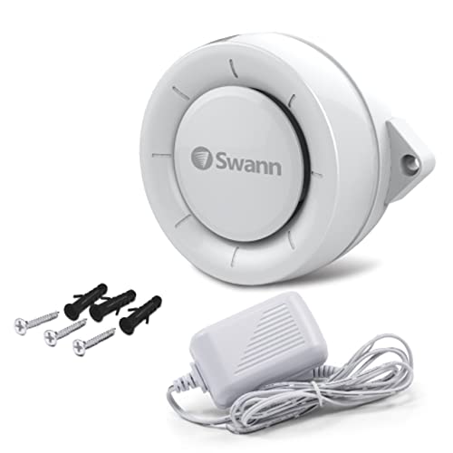 Swann Indoor Siren - Combine With Wi-Fi Alert Sensors to Deter Intruders With Loud Siren & Visual Alert - Wi-Fi Connected, AC Powered, Adjustable Volume, Control With Security App