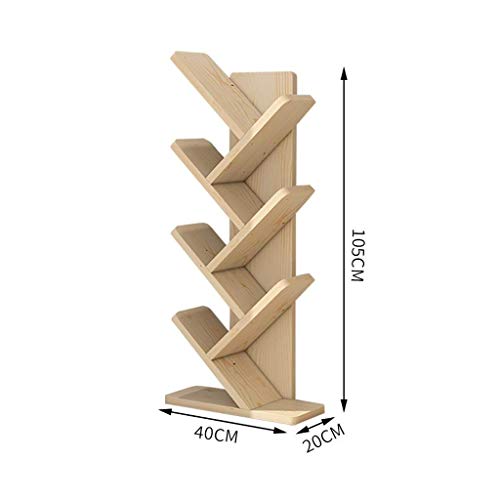 Aerveal Bookcase With Cabinet Tree Bookshelf 11-Tier Floor Standing Bookcase Natural Pine Wooden Shees Compact Storage Organizer, For Cd Books In Living Room Home Office Multifunctional Display Shelf #TOP1