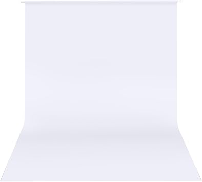 Hemmotop White Photo Backdrop 10x8ft, Large Drapes Well Photography Background for Family Photoshoot, Video Recording, Graduation, Birthday, Wedding, Baby Shower Party Photos