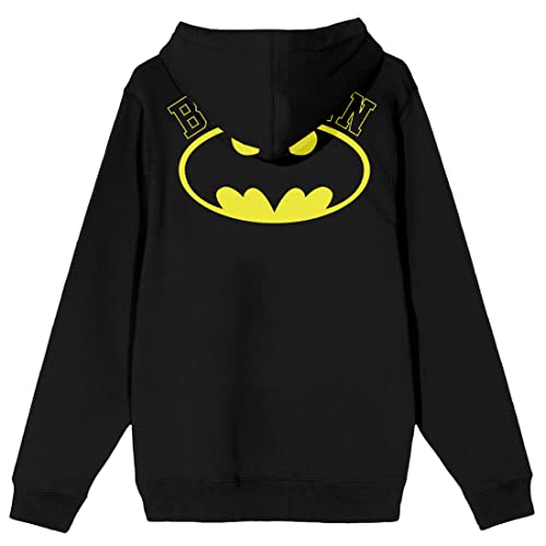 DC Comic Book Batman Logo Men's Black Hooded Sweatshirt2