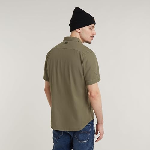 G-STAR Marine Slim Shirt, Maglietta Uomo, Verde Scuro (Shamrock Gd D19751-D454-B681), M - 2