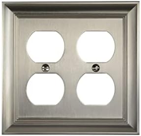 CKP Brand #31194 Double Duplex Wall Plate, Brushed Nickel