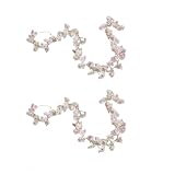 Helilyco Ghirlanda di fiori artificiali, 1,8 m, rosa chiaro, 2/4 pezzi, per feste di matrimonio e decorazione della casa, realistica vite di fiori in plastica