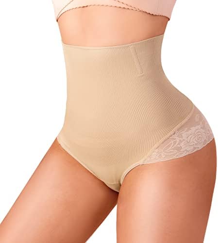 Tummy Control Underwear for Women Lace High Waisted Shaping Panties Body Shaper Seamless Slimming Shapewear Briefs