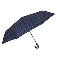 PERLETTI Automatic Folding Umbrella for Men - Mini Foldable Umbrella in Fiberglass - Small Pocket Windproof Travel Mens Umbrella - Auto Open Close - Diameter 104 cm TECHNOLOGY