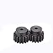 1.5Mod 15T Hardened Steel Pinion Gear Motor Gear with Step Bore 10mm Outer Dia 25.5mm Teeth Height 12mm with Set Screws (Bore 10mm)
