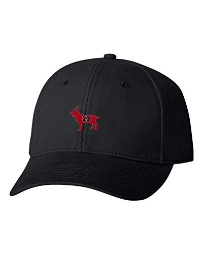 Adjustable Black Adult G.O.A.T. Jordan #23 Goat Greatest of All Time Embroidered Dad
