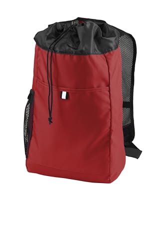 Mochila h brida Port Authority, vermelha e preta, tamanho nico