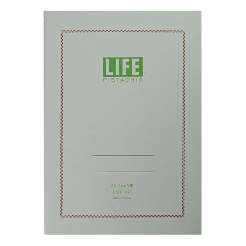 Cahier A5 Pistache IPPINKA LIFE à Petits Carreaux 5mm pour Écriture sans Bavure