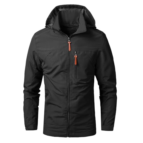 Chaqueta impermeable para hombre con capucha