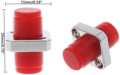 Dong Yong Low Loss FC-FC Fiber Optic Adapter Square Flange Coupler FC Connector Fiber Optic Flange Optical Attenuator (50PCS)
