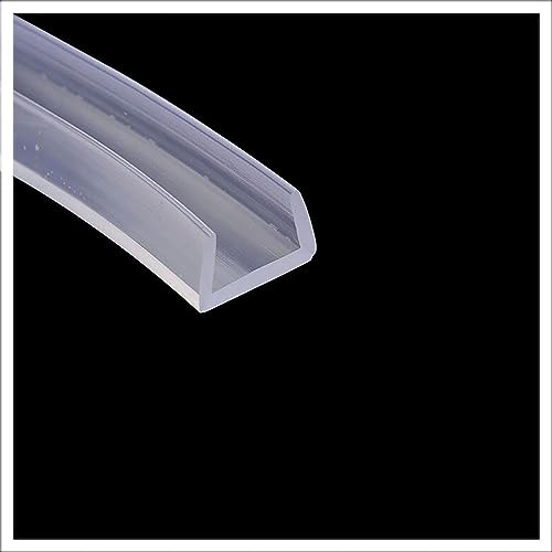 Draught excluder Tape U Channel Edge Rubber Transparent Sealing Strip Length 2M Weather Stripping Automotive Door Edge Seal for Window/Door Soundproofing/15Mm * 20Mm(15Mm*25Mm)