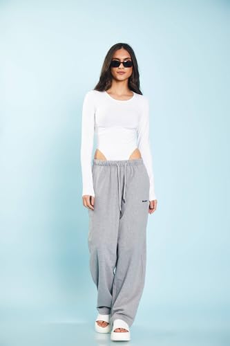 Bonkers Corner Grey Melange Loose Fit Joggers - Image 6