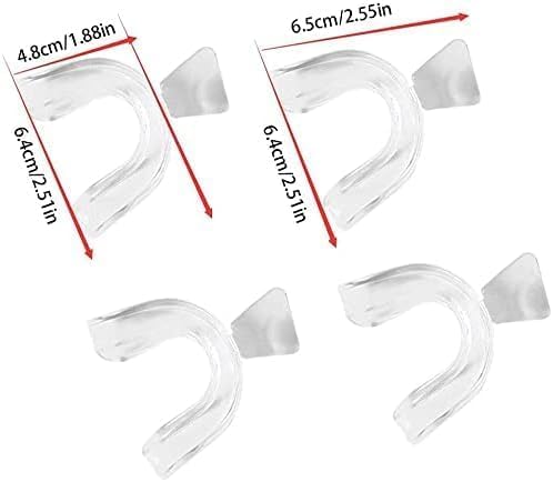 Image of 4Pcs Transparent Mouth Guard Silicone Grinding Guard Teeth Whitening Tray Sleeping Gum Shield for Sports Bruxism Bite Guard Easy to Use,Teeth Grinding Guards, Health and Household, Oral Pain Relief