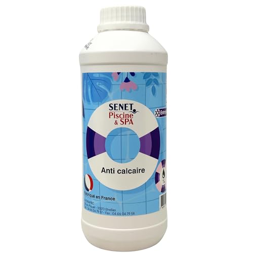 Anti-Calcaire Spa – Anti Calcaire pour Spa et Piscine/Action préventive sur la Formation du calcaire, Fabriqué en France, Bidon 1L