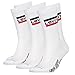Produktbild Levi's Herren Socken Regular Cut 120SF SPRT LT 3er Pack Crew Sportsocken Baumwolle 35-38 39-42 43-46 Schwarz Weiß Blau Grau, Größe:39-42, Farbe:White (004)