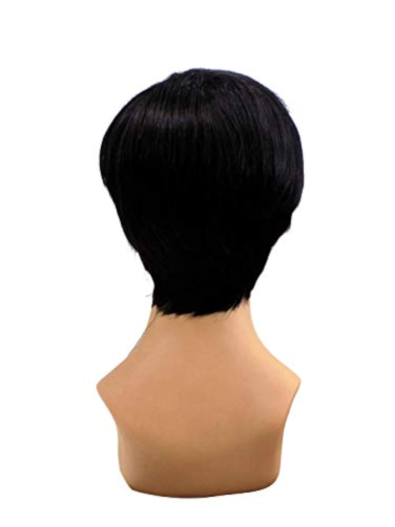 Men's Full Head Synthetic Wig, Natural Black