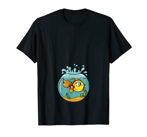 Funny Goldfish Fish bowl Art Pregnancy Announcement Women T-Shirt