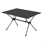Aprilsunnyzone Mesa portátil ultraligera para exteriores con diseño plegable, construcción de aleación de aluminio resistente, altura ajustable para uso en camping y picnics