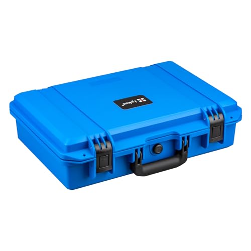 Image of Lykus HC-4410 Waterproof Hard Case with Customizable Foam Insert, Interior Size 17.32x11.42x4.72 in, Suitable for up to 16" laptop,Starlink Mini,keyboard,drill,audio mixer,mic,flashlight,and more