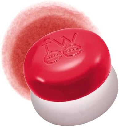 fwee Lip&Cheek Blurry Pudding Pot | Airbrushed Blush & Lip, Buildable & High Pigment, Long-lasting, Lightweight, Natural Soft Matte Finish, Satin Finish Blurring Blush - Ambitious (Warm Red) | 0.17 oz