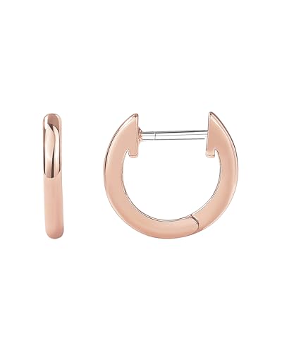 Image of PAVOI Small Gold Hoop Earrings for Women - 14K Gold Plated Huggie Earring | Hypoallergenic Earring Set - Dainty Huggie Hoops with 925 Sterling Silver Posts - Cartilage Hoop Earrings