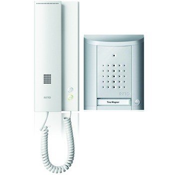 Ritto 1841120 Plata, Blanco portero automático - Telefonillo (AC/DC, AC/DC, Plata, Blanco, Pared)