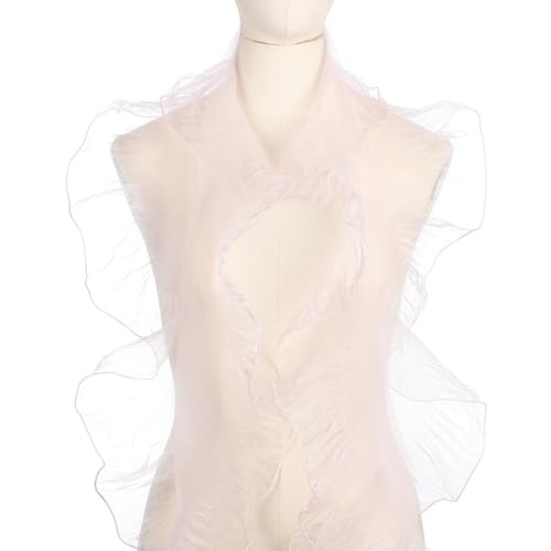 Volant plissé en chiffon PATIKIL rose pour couture et robe