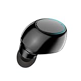 QUANLIAN Earphone Bluetooth Wireless - Stereo Earphones in Ear Built-in Hd Mic Headset Premium Deep Bass for Sports,Mini Invisible Single Earphone,Wireless Earbuds with Microphone (Black-1Pcs)