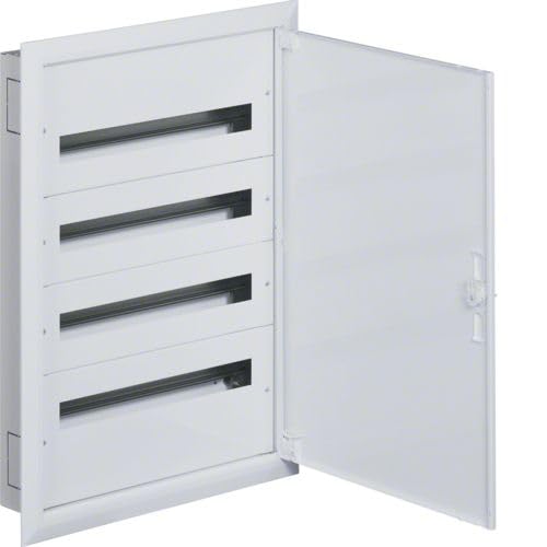 Hager FW424FT Caja de Distribución Empotrar Metálica Clase I 4x12 módulos, Blanco