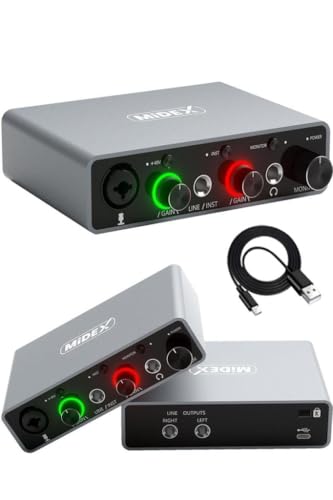 Glx-700 g Üst Segment Usb Stüdyo Ses Kartı 2 Giriş 2 Çıkış 24bit/192kHz