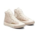 Converse Chuck 1970s Utility Hi Top A01338C Women Men Off White Fuzzy Faux Fur Trainers Trainers Sneaker Shoes UK 8