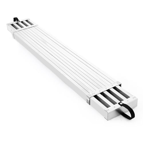 Image of 8-13FT Aluminum Telescoping Plank, 440lbs Capacity, Extension Scaffolding Plank with Skid-Proof Platform Scaffold Ladder Accessory