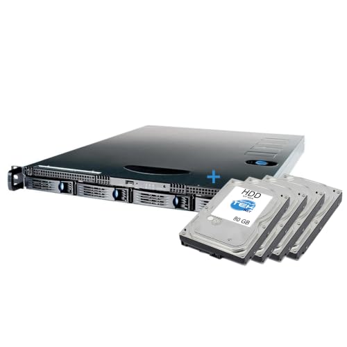 Image of SIMPLETEK - Rackmount 1U NAS Storage Server - Includes 4x HDD 80GB (320GB Total) - Professional Server Architecture - RAID Support (Refurbished)