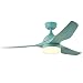 QCLU Ahorro de Energía Ventilador de Techo con Regulable LED de iluminación y de Control Remoto, 132cm 52 Pulgadas, Muy Tranquilo [energética A +] (Color : Green)