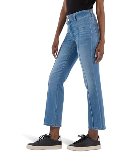 KUT from the Kloth Women's Kelsey High-Rise Ankle Flare-frt Welt-Double Button Wb2