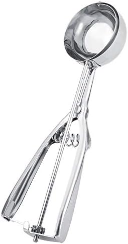 Ice Cream Scoop, Stainless Steel Ice Cream Scoop Cookie Scoop Ice Cream Scoop with Trigger, for Ice Cream Mash Potato Cupcake Mix Cookie Dough (6CM)