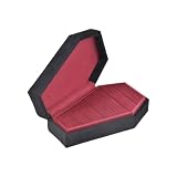 QMQJIA Joyero gótico con forma de ataúd, elegante terciopelo, anillos, caja de gargantilla, caja de joyería de Halloween, organizador de joyas para niñas, accesorios de Halloween