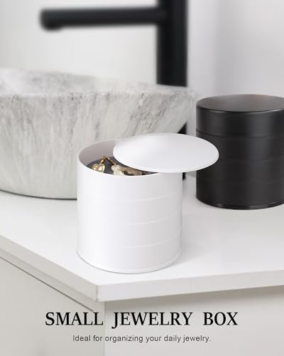 image for CONBOLA Jewelry Organizer, Small Jewelry Storage Box Earring Holder fo